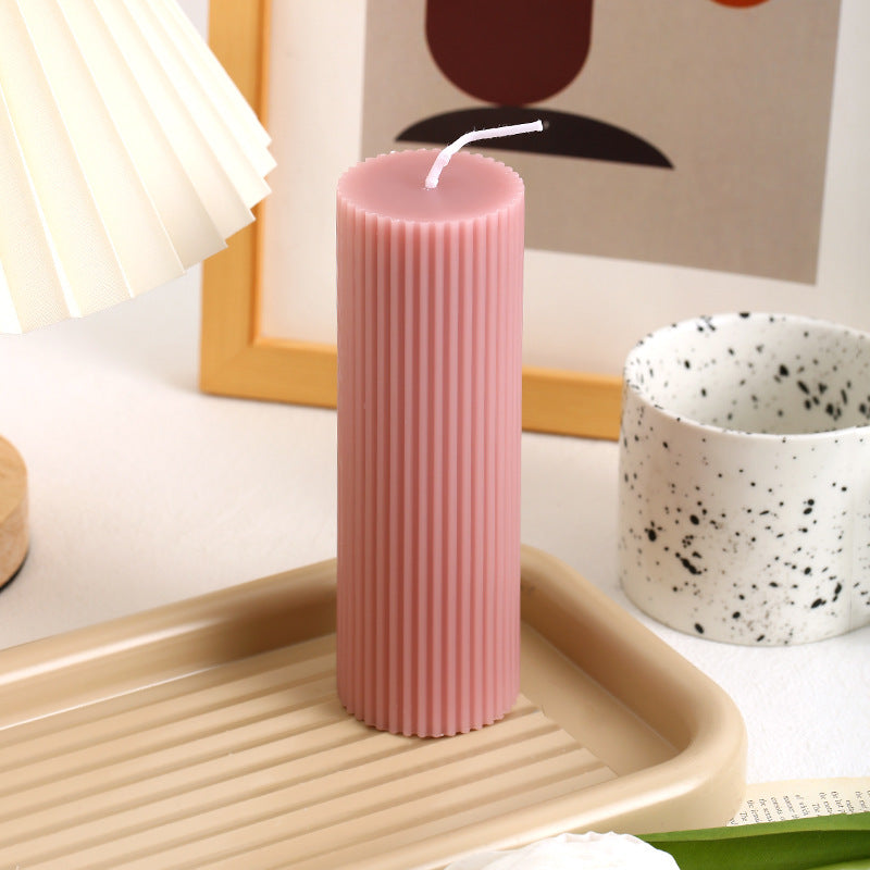 European Roman Column Candle Indoor Decoration