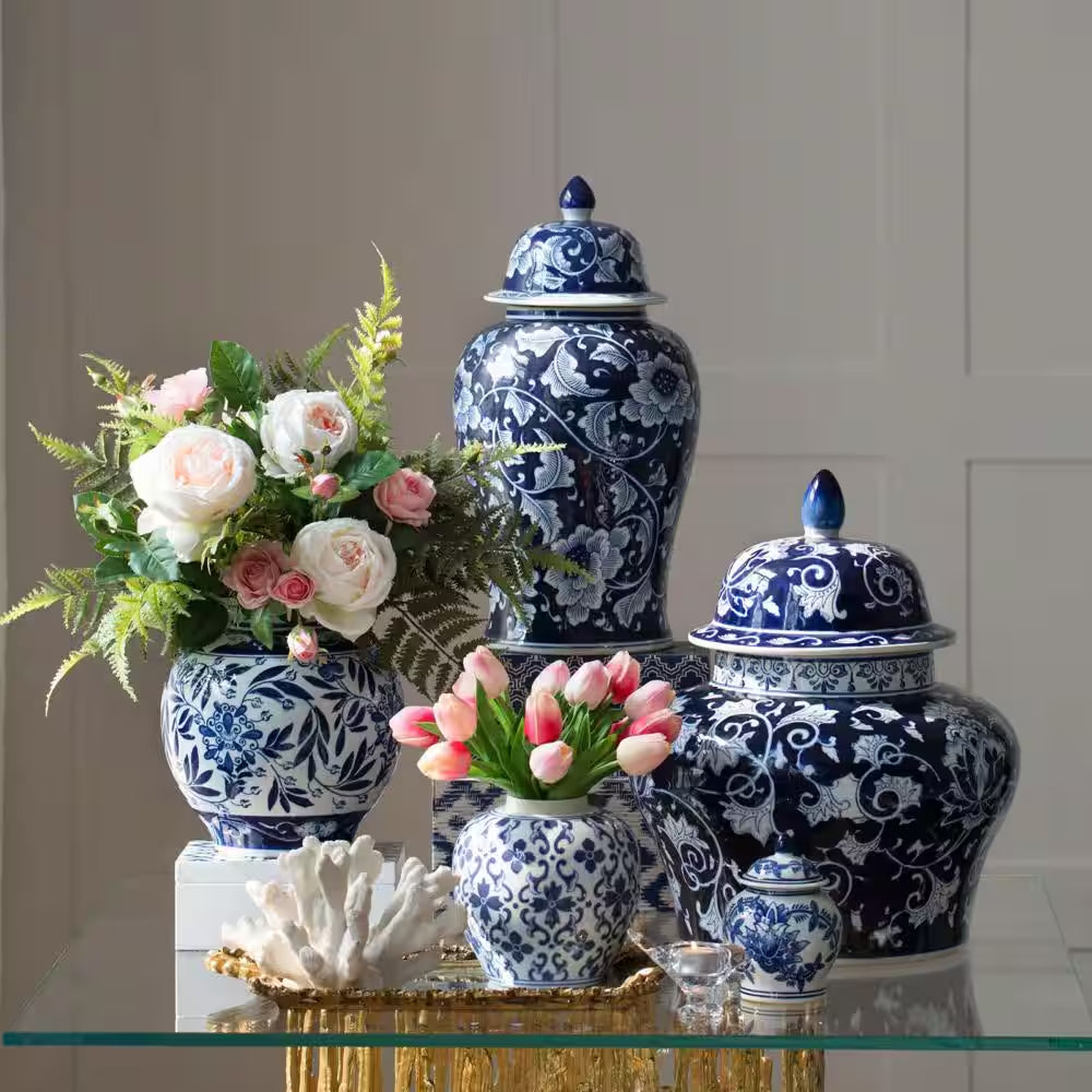 9.5 In. X 18 In. Decorative Ginger Jar