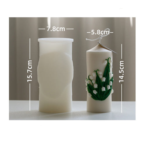 Cylinder Candle Mold Lanbell Carved Creative Korean Style
