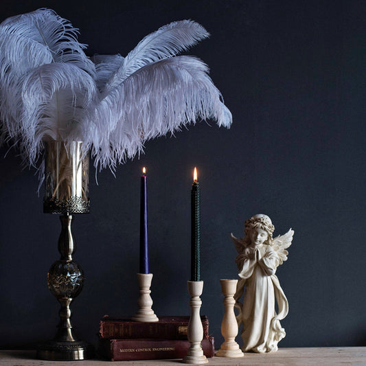 Modern Decoration Of Single Wooden Long Candle