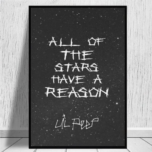 Lil Peep Quote Wall Art Letters Canvasart Painting Posters and Prints Cuadros Wall Art Pictures for Living Room Home Decoration