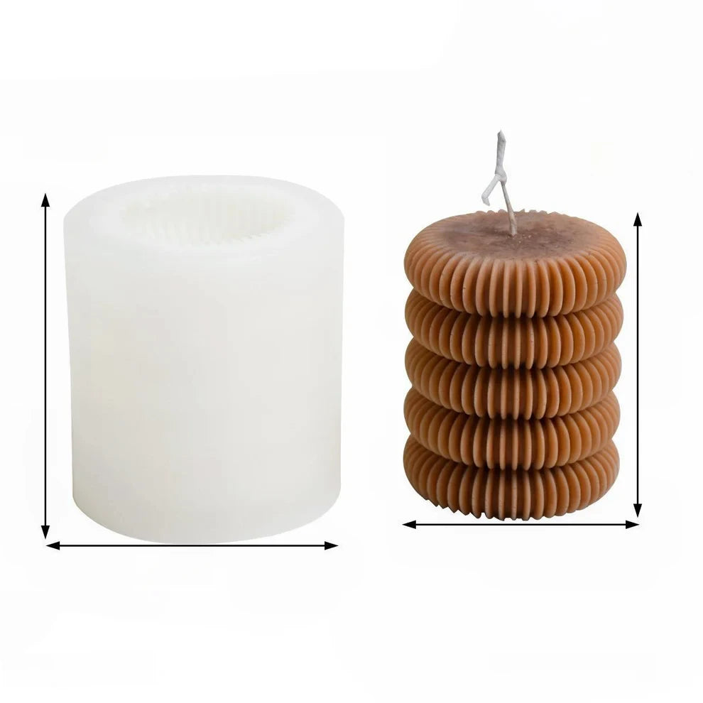 Diy Striped Column Candle Silicone Mold