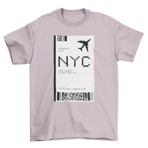 NYC Plane Ticket T-shirt