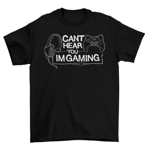 Headphones joystick t-shirt