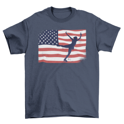 Ice skating USA t-shirt