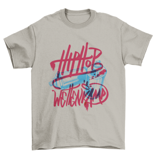 Hip hop graffiti cans t-shirt