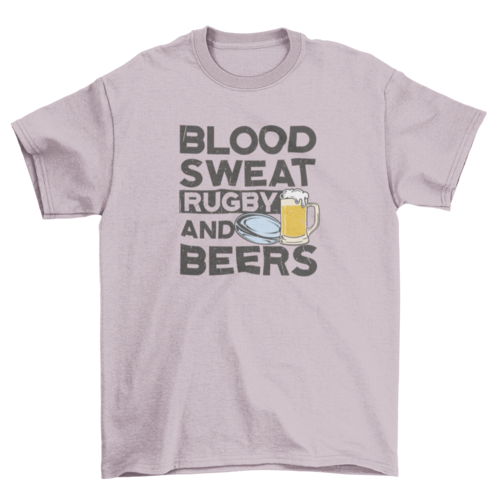 Rugby sport and beers t-shirt