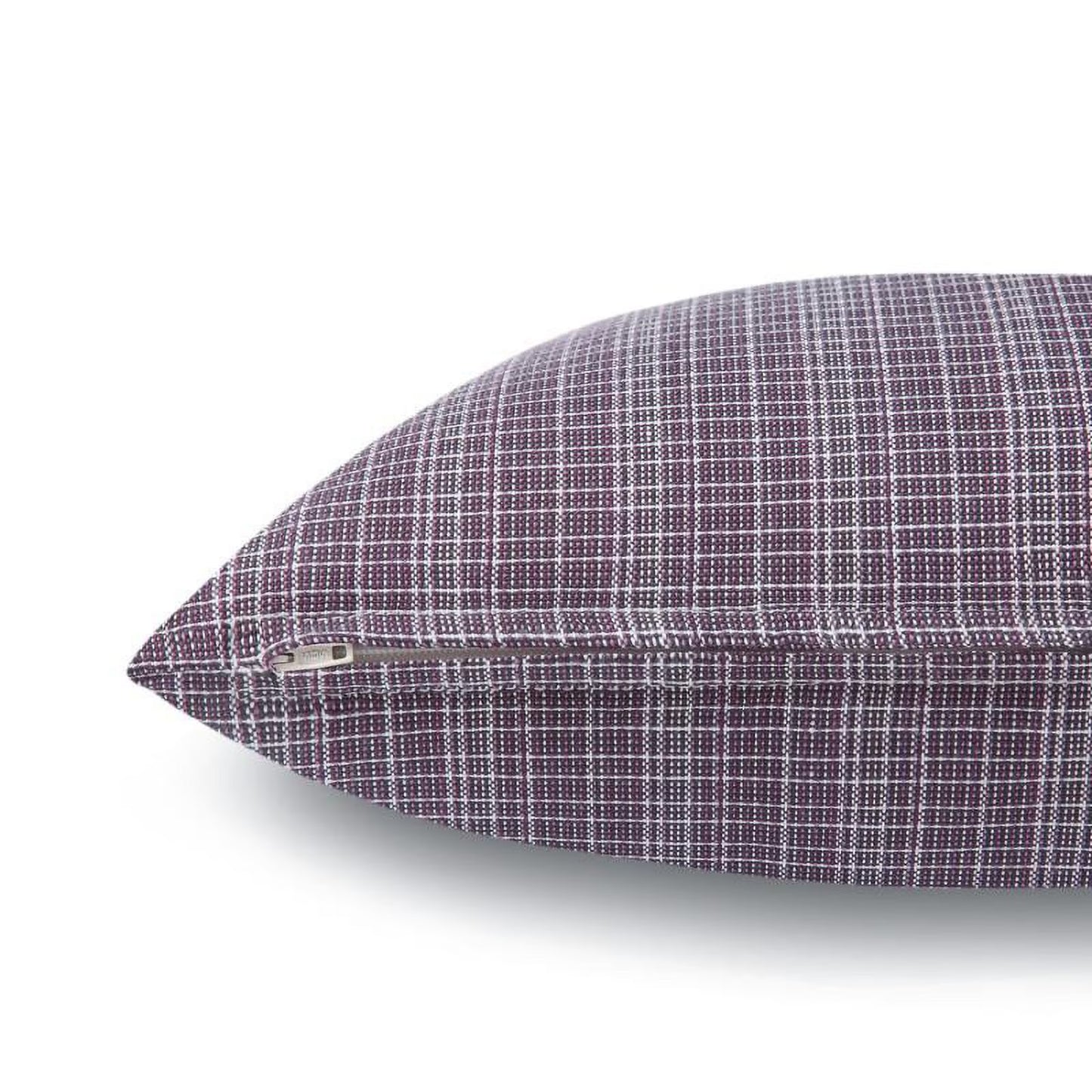 18" X 18" Modern, Contemporary, Transitional Black Plaid Polyester Throw Pillow , ( 2 Count)