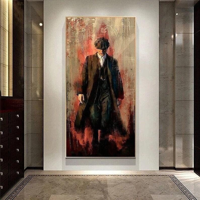 Tommy Shelby Peaky Blinders Graffiti Wall Art Canvas Painting House Decoration Abstract