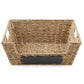 2Pk Wide Pantry Baskets, Wicker Hyacinth Seagrass Kitchen Shelf Storage Bins