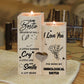 Handicrafts Heart-shaped Candle Holders Wooden Ornaments