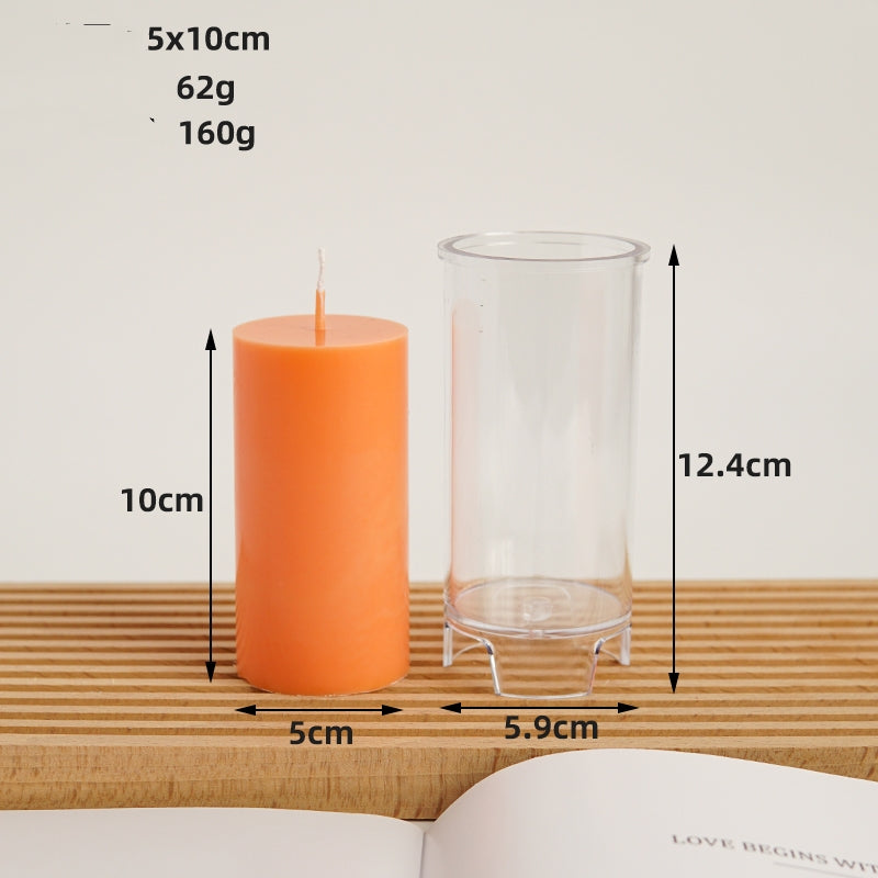 DIY Cylindrical Aromatherapy Candle Mold Acrylic PC Plastic