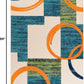Modern Boxes Abstract Indoor/Outdoor Area Rug 5' X 7' Multi
