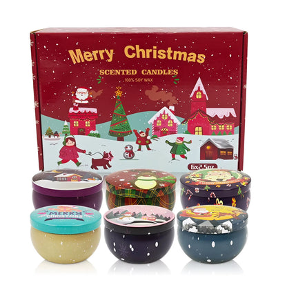 6/12Packs of Scented Candles, Christmas Candles, Candles, 2.5 Ounces (About 70.9 Grams) Scented Candles, Christmas Gifts, Gifts