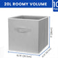Storage Cubes, 11 Inch Cube Storage Bins for Shelves (10 Pack), Fabric Collapsible Storage Bins with Dual Handles, Foldable Cube Baskets for Clothes, Closet Organizers and Storage Box (Grey)