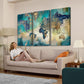Canvas Wall Art for Living Room - World Map Wall Decor - Large Wall Art for Bedroom - Office Artwork - Map Wall Art 16"X32" 3 Piece Canvas Wall Art