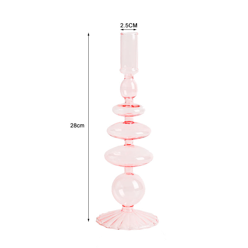 Candlelight Dinner Creative Glass Candle Holder Decoration