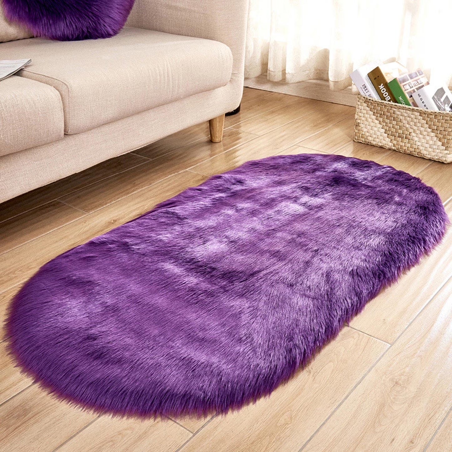 Rugs Super Soft Faux Sheepskin Area Rugs for Bedroom Floor Shaggy Plush Carpet Faux Rug Bedside Rugs