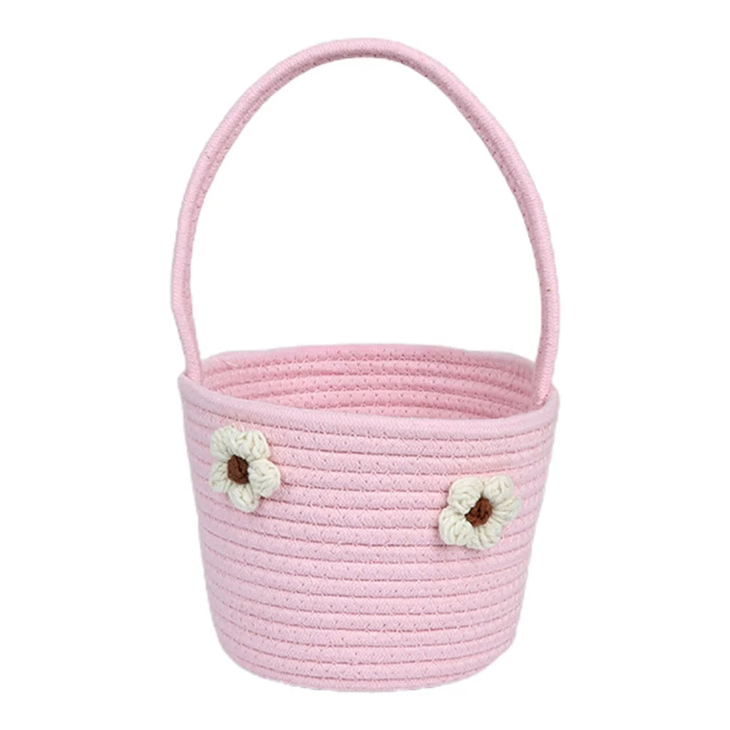 Wedding Flower Basket with Handle Candy Storage Baskets Candy Gift Tote Baskets Organizers Kitchen Home Decorations