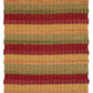 Cotton Diamond Weave 24X36 Inch Red Combo Area Rug, Indoor/Outdoor, Machine Washable, Hand Woven, Living Room & Kitchen Entryway