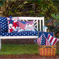 Americana Indoor/Outdoor Throw Pillows, 2 Count, Accent - 16.5" X 16.5", Blue/White Macey