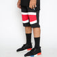 Red Stripe Moto Shorts