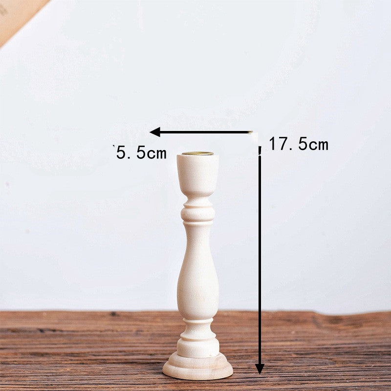 Modern Decoration Of Single Wooden Long Candle