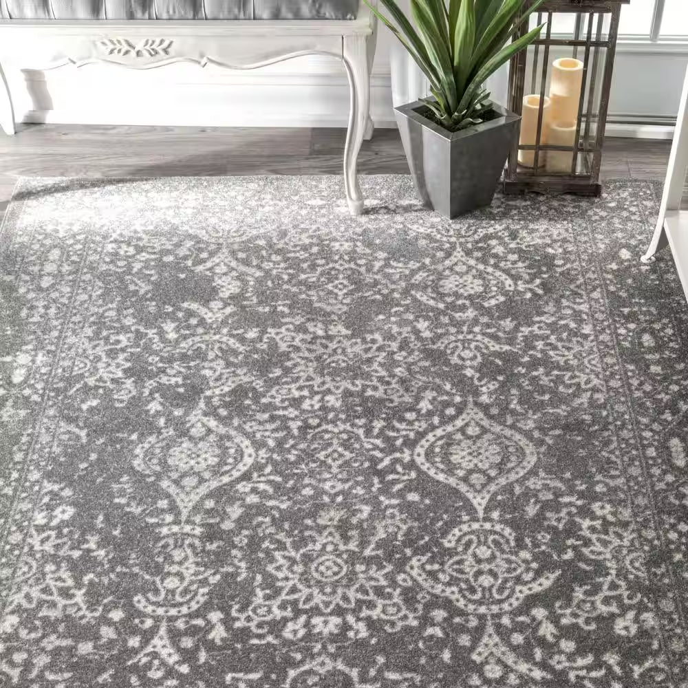 Odell Distressed Persian Silver 8 Ft. X 10 Ft. Area Rug