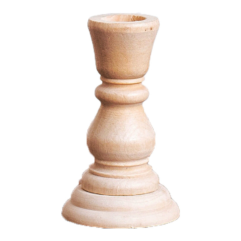 Modern Decoration Of Single Wooden Long Candle