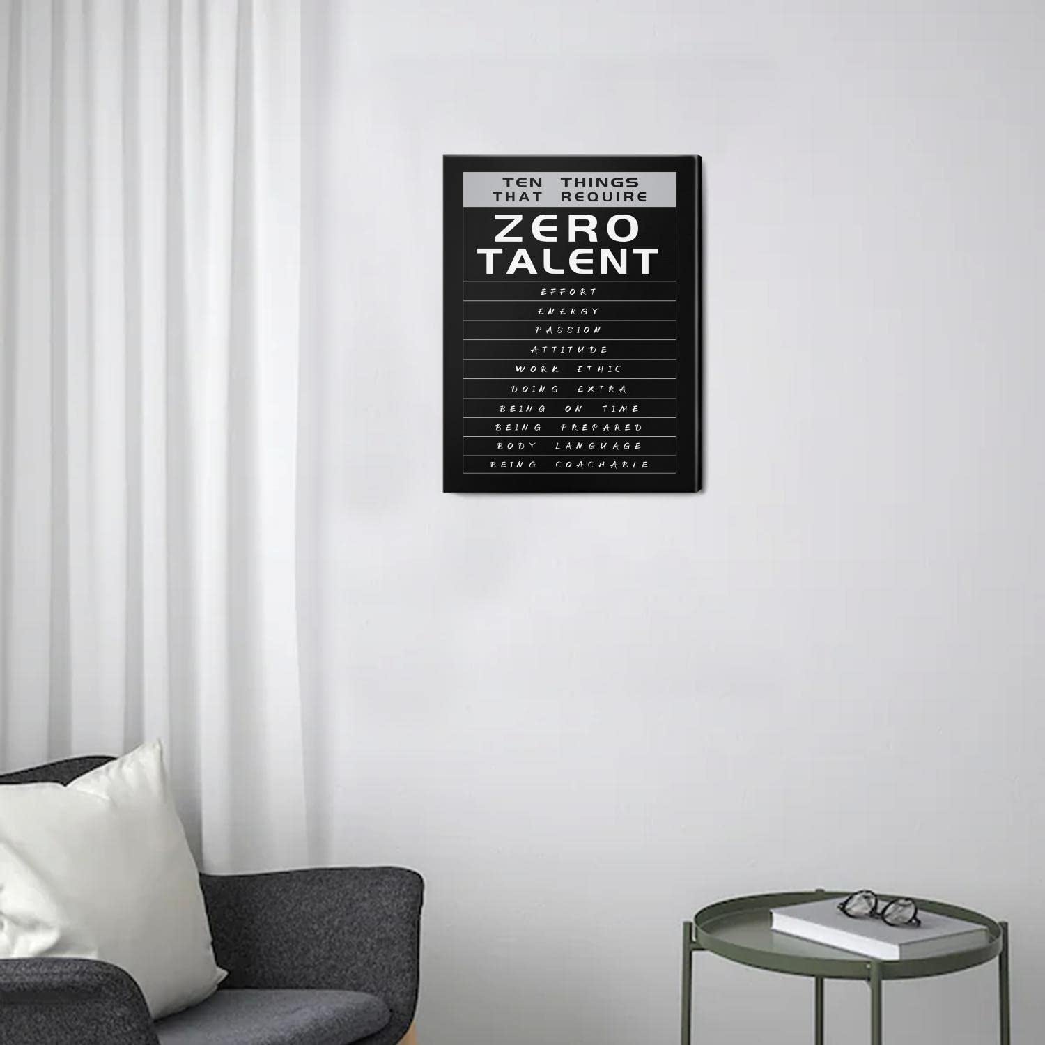Ten Things That Require Zero Talent 12” X 16” Framed Poster