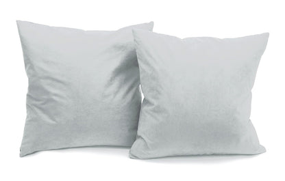 Microsuede Throw Pillows, 16" by 16", Grey 2 Count