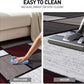 Modern Geometric Boxes Red Area Rug, Carpet with Jute Backing for Hallway, Entryway, or Laundry Room, 2' X 7'2"