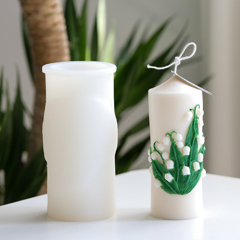 Cylinder Candle Mold Lanbell Carved Creative Korean Style