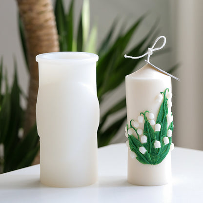 Cylinder Candle Mold Lanbell Carved Creative Korean Style