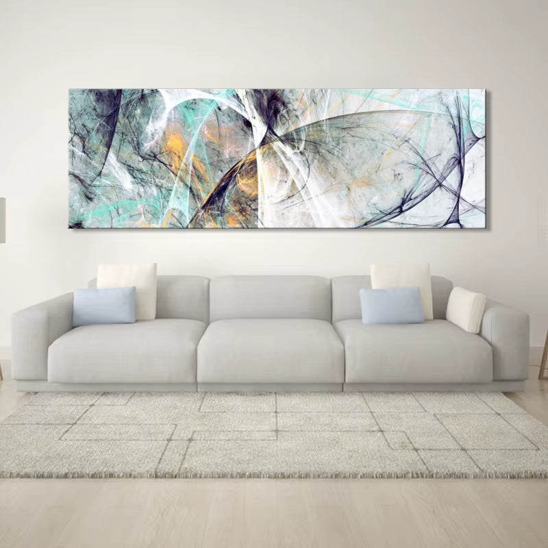 Abstract Landscape Oil Painting Posters and Prints Wall Art Canvas Painting Trees and Lakes Pictures for Living Room No Frame
