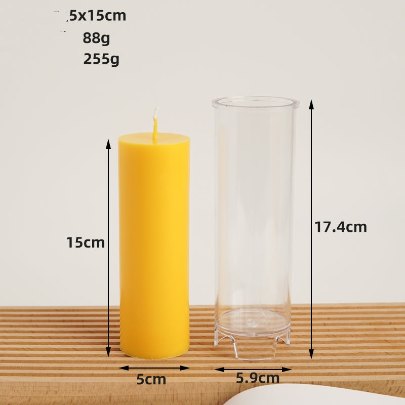 DIY Cylindrical Aromatherapy Candle Mold Acrylic PC Plastic