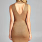 Women's Sleeveless V-Neck Choker Sweater Dress