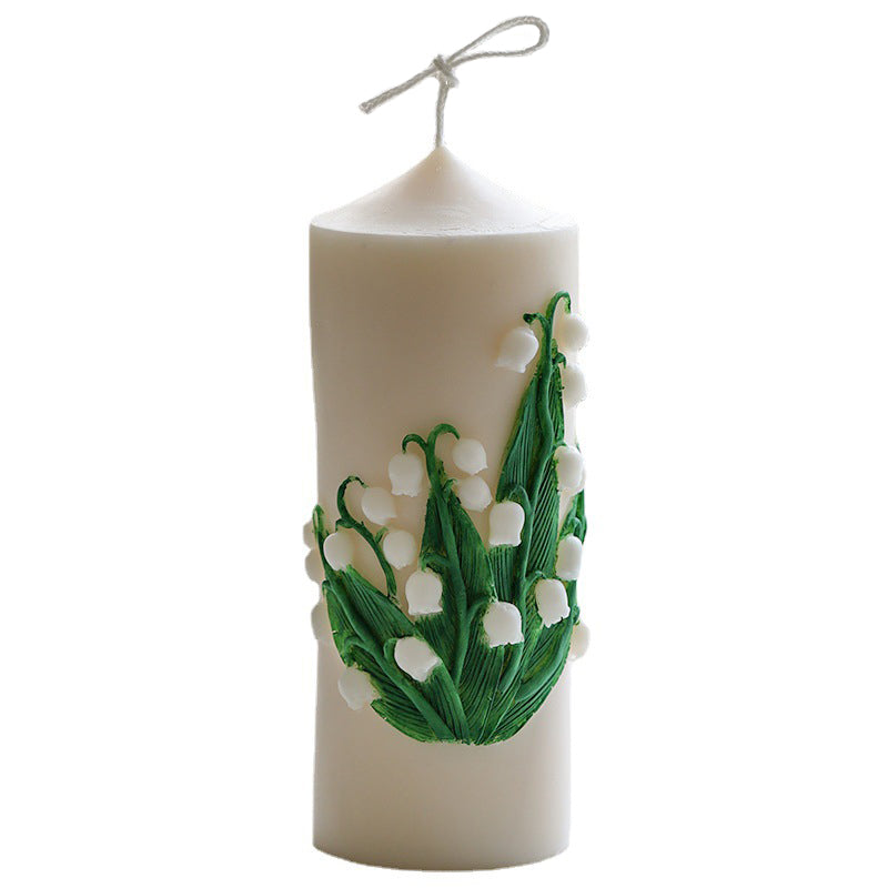 Cylinder Candle Mold Lanbell Carved Creative Korean Style