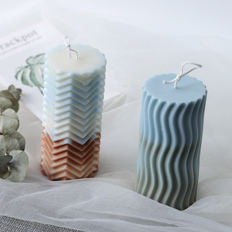 Creative Shaped Cylindrical Candle Mold Soy Wax White Beeswax Paraffin Aromatherapy Candle DIY Materials