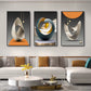 3Pcs Modern Geometric Wall Art Canvas Prints Luxury Abstract Artwork Paintings for Modern Living Room Bedroom Wall Decor Picture