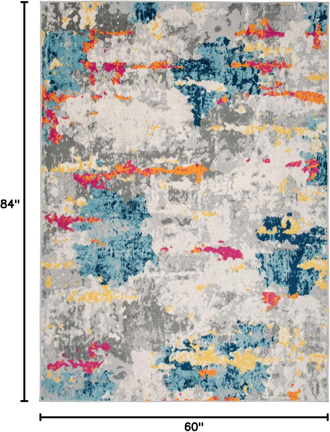 Sky Collection Transitional Abstract Area Rug 5' X 7' Multi