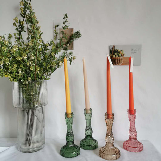 Nordic style stained glass candle holder decoration