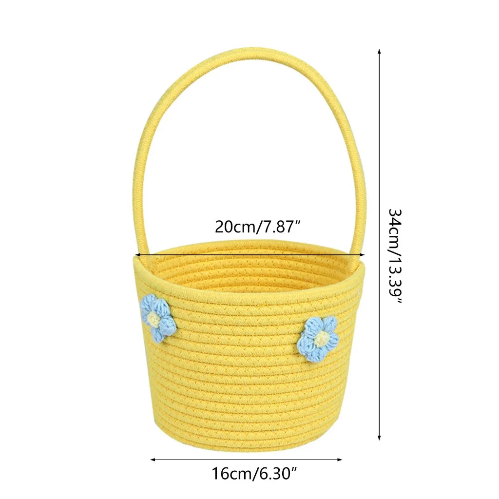 Wedding Flower Basket with Handle Candy Storage Baskets Candy Gift Tote Baskets Organizers Kitchen Home Decorations
