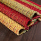 Cotton Diamond Weave 24X36 Inch Red Combo Area Rug, Indoor/Outdoor, Machine Washable, Hand Woven, Living Room & Kitchen Entryway