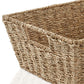 2Pk Wide Pantry Baskets, Wicker Hyacinth Seagrass Kitchen Shelf Storage Bins