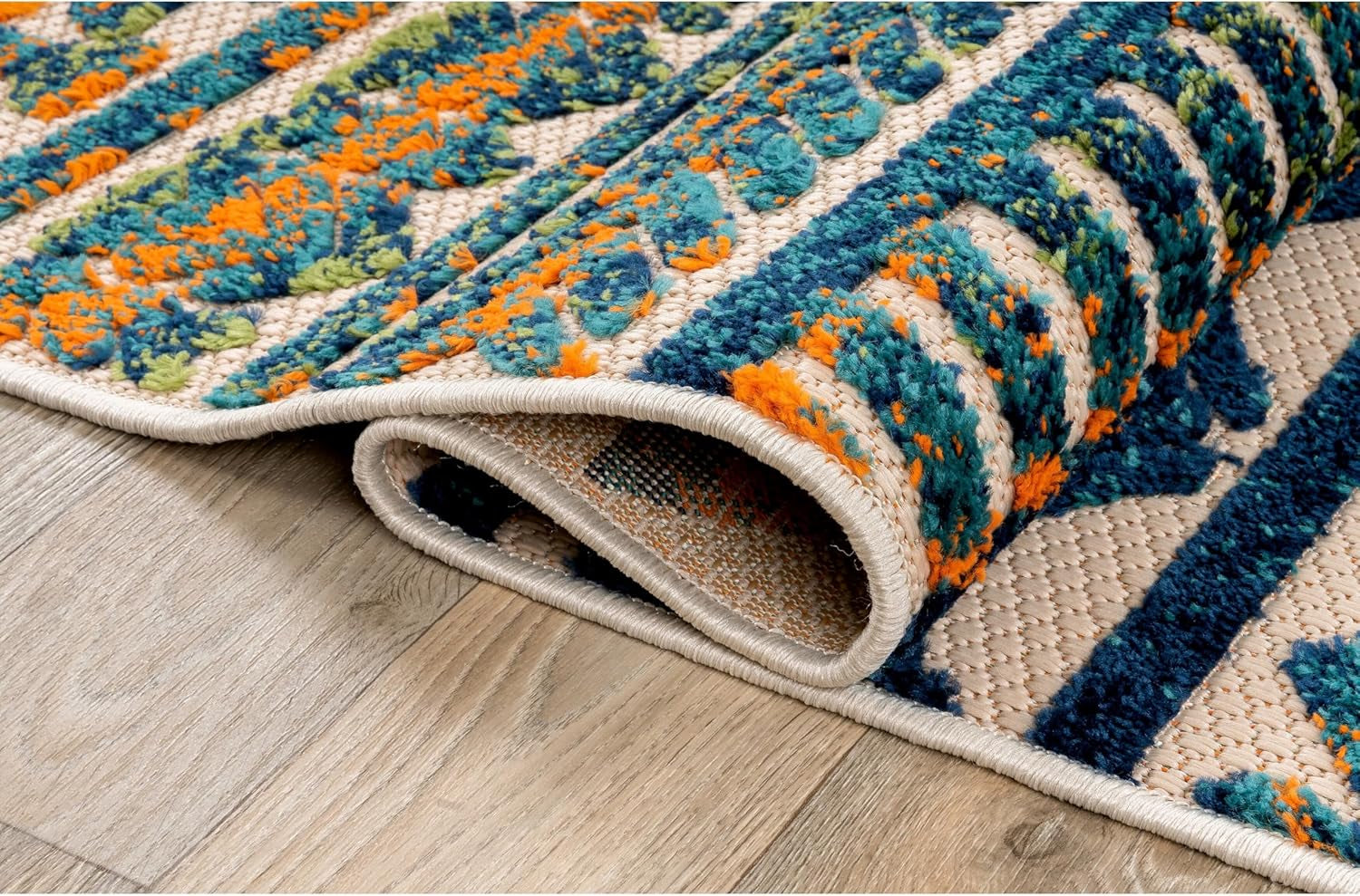 Modern Stripes Geometric Indoor/Outdoor Runner Rug 2' X 7' Multi