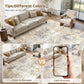 8'X10' Washable Area Rugs for Living Room, Modern Abstract Printed Carpet, Non Slip Indoor Rug for Bedroom Home Decor Carpets, Grey Gold