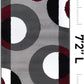 Modern Circles Carpet Easy Maintenance for Home Office,Living Room,Bedroom,Kitchen Soft Runner Rug 2' X 7'2" Burgundy