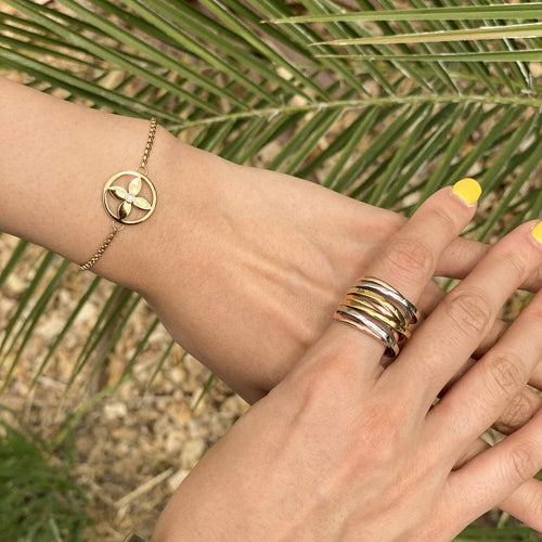 Four-Leaf Clover Beaded Bracelet