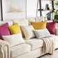 Throw Pillow with Insert，Silky Velvet Series Pom Pom Decorative Pillow, 20" X 20", Green, 2 Pack